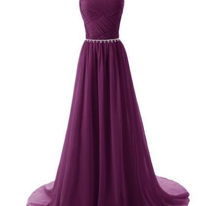 Floor Length Chiffon A-Line Evening Dress Featuring Ruched Sweetheart ...