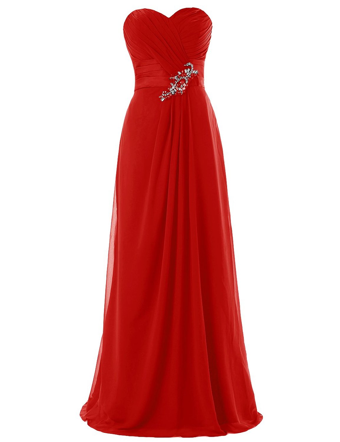 Long Chiffon Prom Dresses With Beadings Bridesmaid Dresses Party Dress