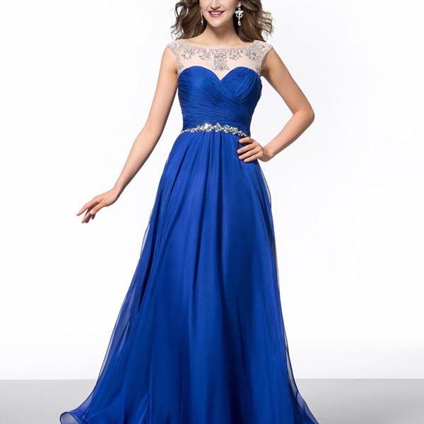 The Selling Women’s Sleeveless Chiffon Prom Party Dresses Beaded ...